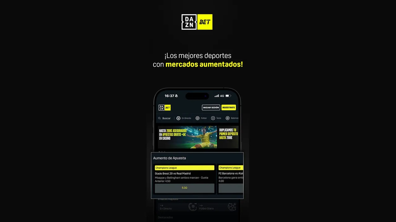 Captura oficial de la app de DAZN Bet en la App Store de España