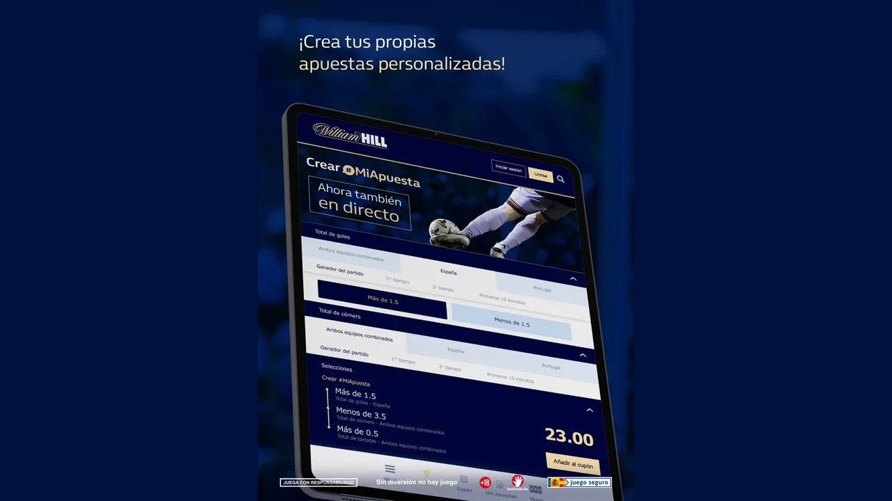 Captura oficial de la app de William Hill en la App Store de España